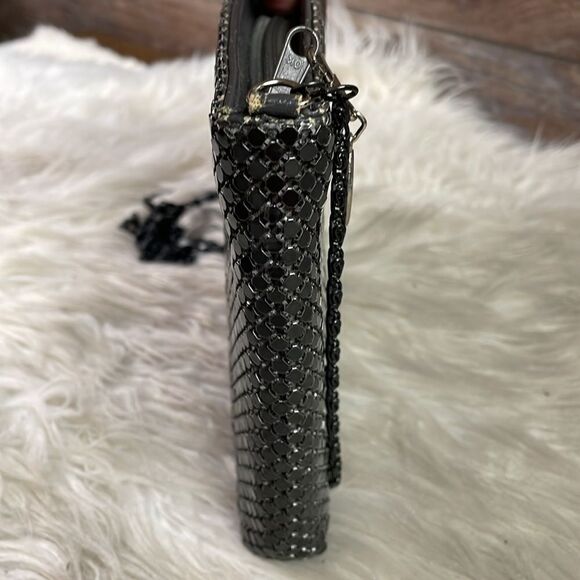 Marlo Mesh Black Evening Shoulder Bag with Black Chain Strap - Picture 4 of 8